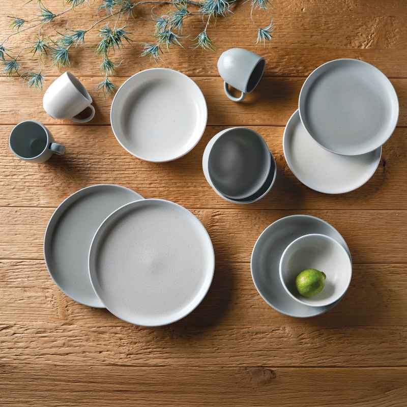 Pacifica Pasta Bowls, Set of 4, Oyster Grey